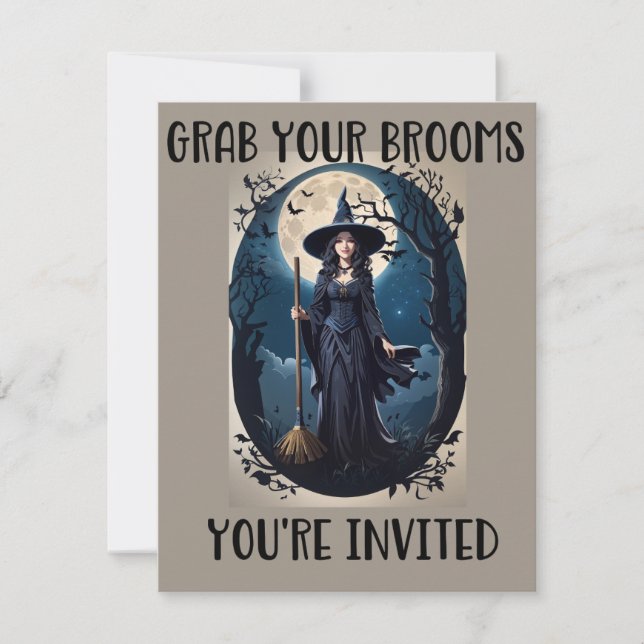 Cartes d'invitation pour la fête d'Halloween « Pre (Devant)