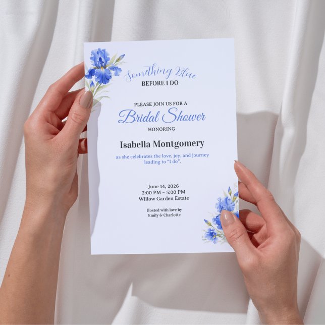 Cartes d'invitation pour la fête prénuptiale Somet (Something Blue Before Do Bridal Shower Invitations
)