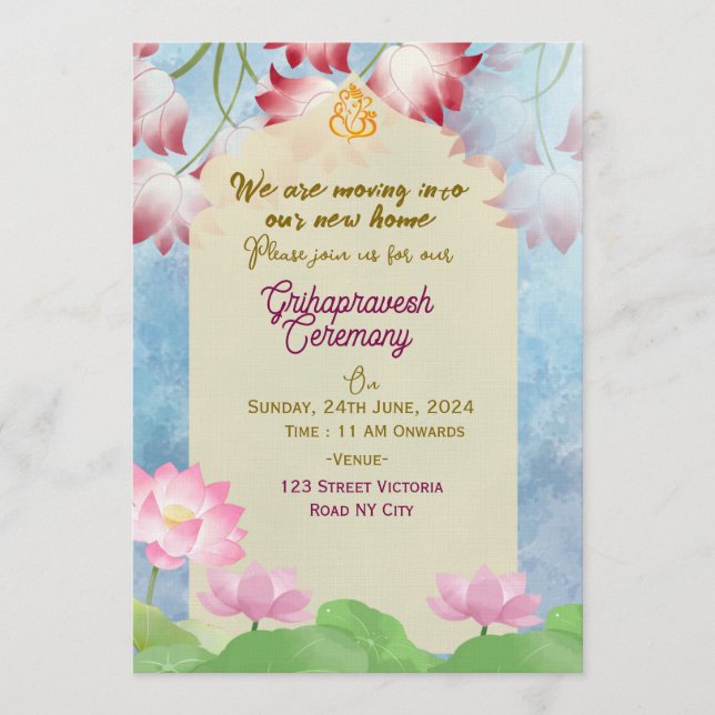 Cartes d'invitation pour la pendaison de crémaillè (Devant)
