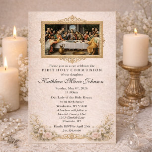 Cartes d'invitation pour la Première Communion de