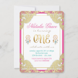 Cartes d'invitation pour la première fête d'annive
