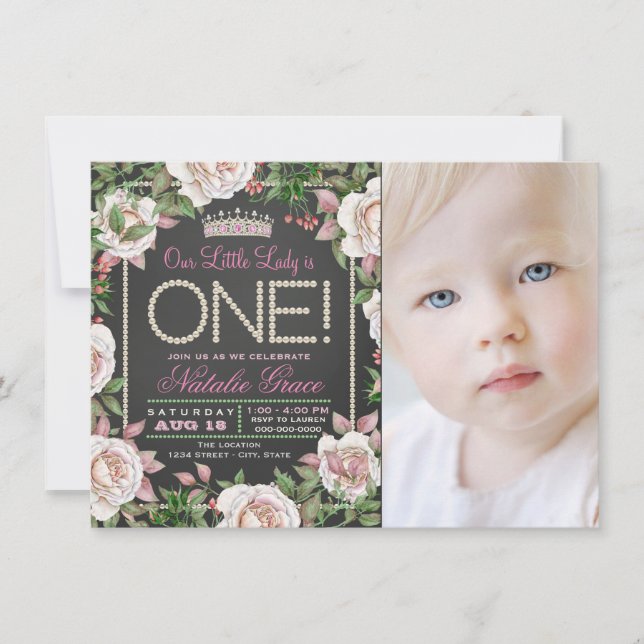Cartes d'invitation pour la première fête d'annive (Devant)