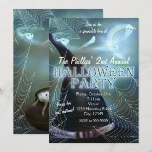 Cartes d'invitation pour la soirée Halloween de la