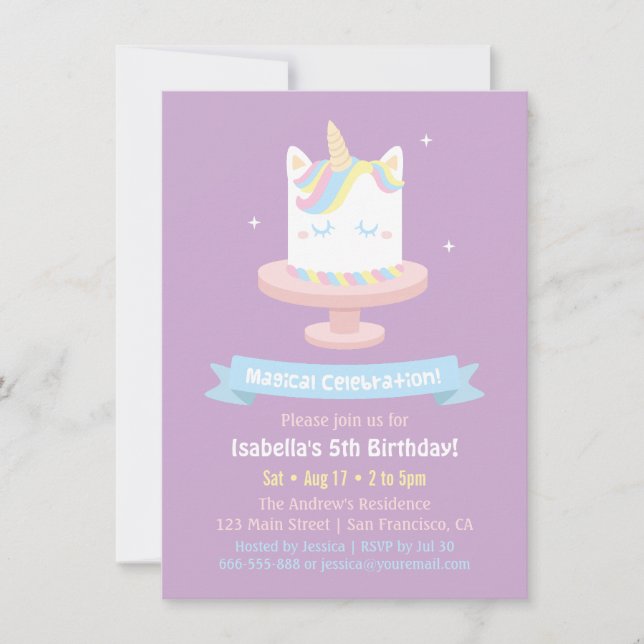 Cartes d'invitation pour l'anniversaire de filles  (Devant)