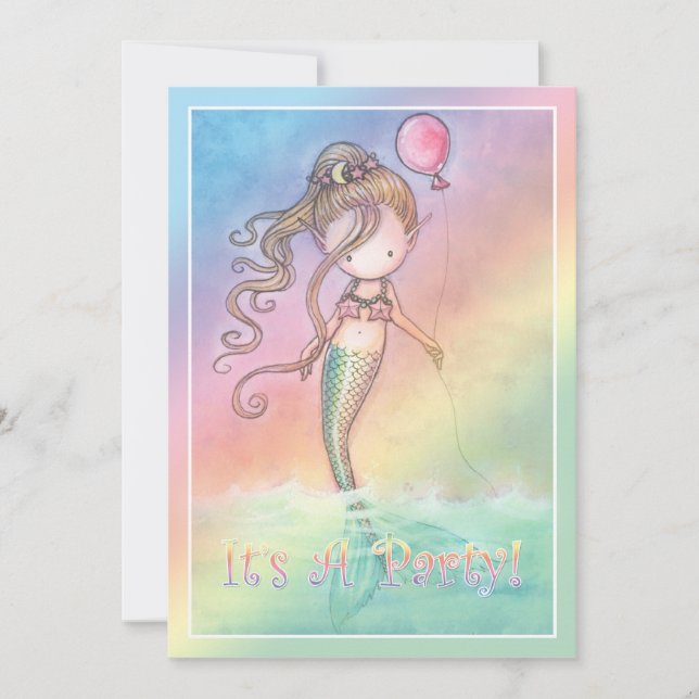 Cartes d'invitation pour l'anniversaire de filles  (Devant)