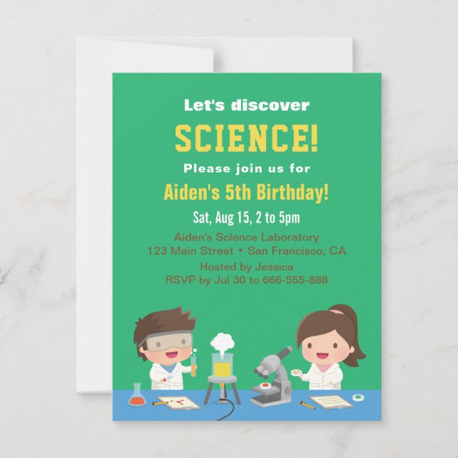 Cartes d'invitation pour l'anniversaire des enfant (Devant)