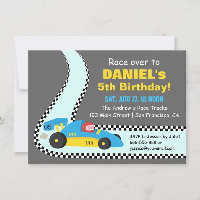 Cartes d'invitation pour l'anniversaire des enfant (Devant)