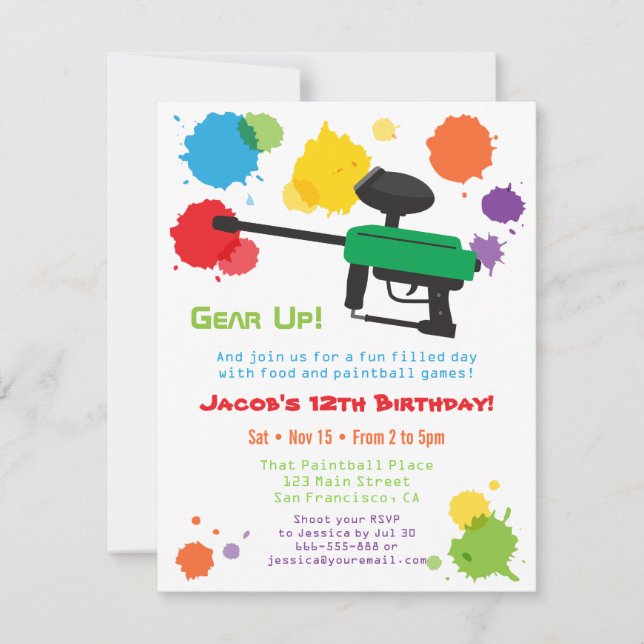 Cartes d'invitation pour l'anniversaire des enfant (Devant)