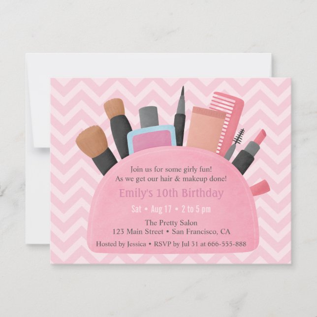 Cartes d'invitation pour l'anniversaire des filles (Devant)