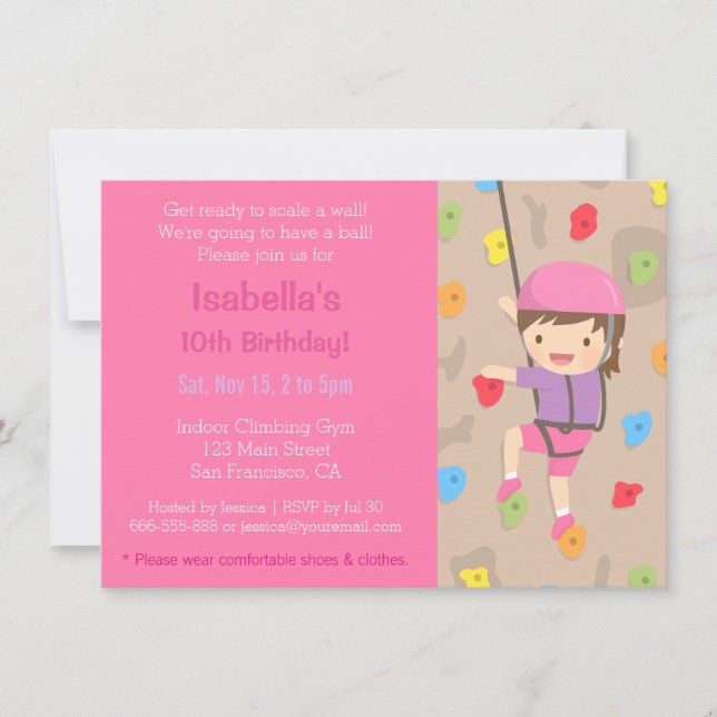 Cartes d'invitation pour l'anniversaire des filles (Devant)