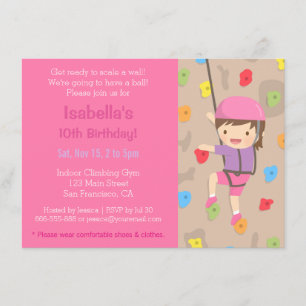 Cartes d'invitation pour l'anniversaire des filles