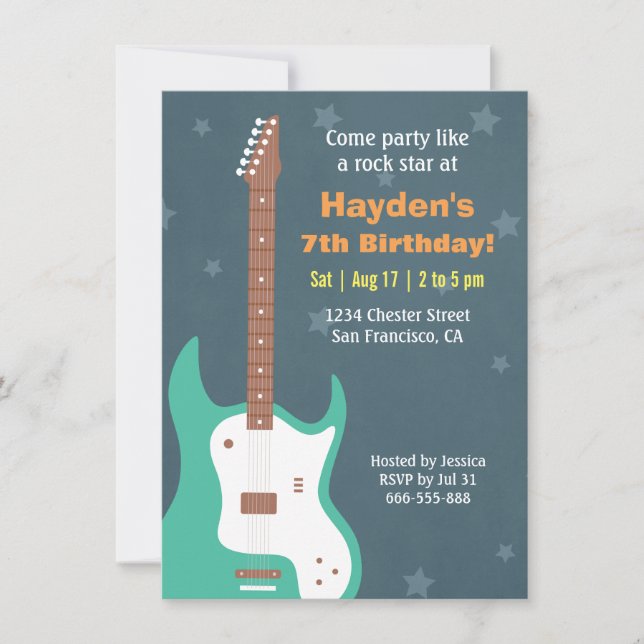 Cartes d'invitation pour l'anniversaire des garçon (Devant)