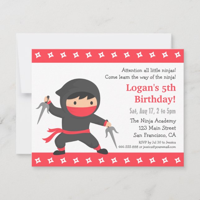 Cartes d'invitation pour l'anniversaire des petits (Devant)