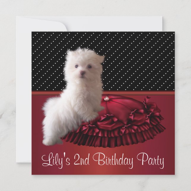 Cartes d'invitation pour l'anniversaire d'un adora (Devant)