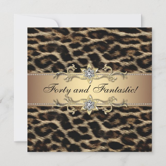Cartes d'invitation pour l'anniversaire d'une femm (Devant)