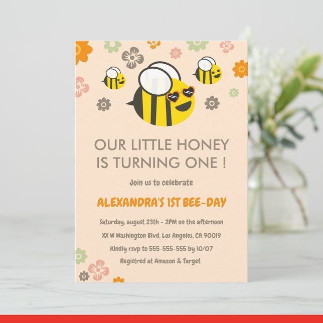 Cartes d'invitation pour le 1er anniversaire d'abe (Créateur téléchargé)