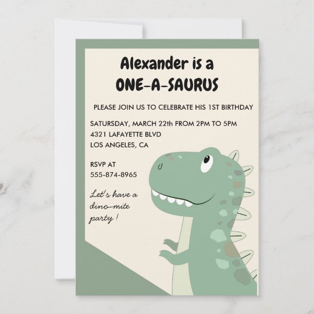 Cartes d'invitation pour le 1er anniversaire de Di (Devant)