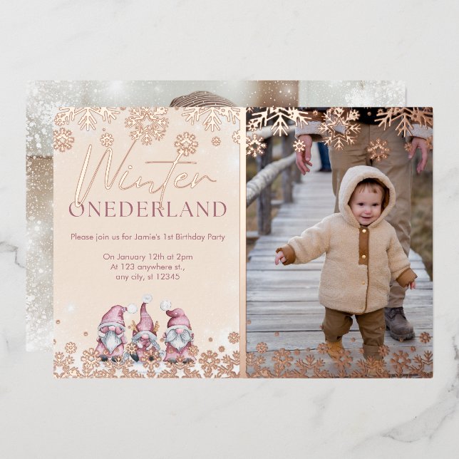 Cartes d'invitation pour le 1er anniversaire de Wi (Recto/Verso)