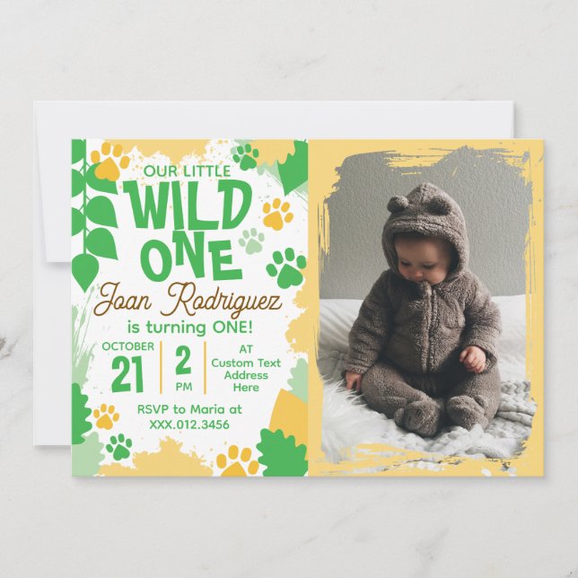 Cartes d'invitation pour le 1er anniversaire de Wi (Devant)
