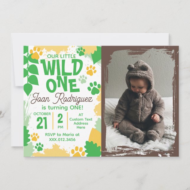 Cartes d'invitation pour le 1er anniversaire de Wi (Devant)