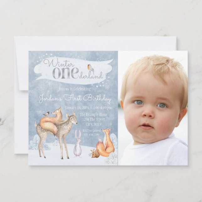 Cartes d'invitation pour le 1er anniversaire de Wi (Devant)