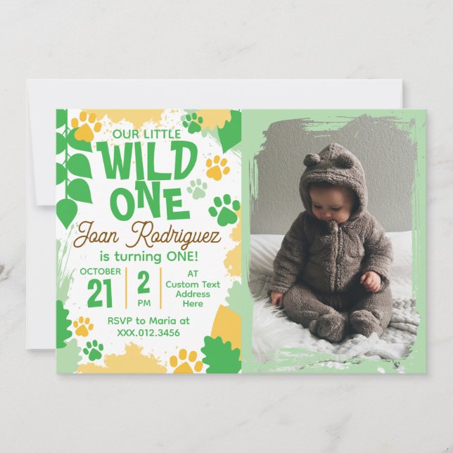 Cartes d'invitation pour le 1er anniversaire de Wi (Devant)