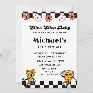 Cartes d'invitation pour le 1er anniversaire sur l