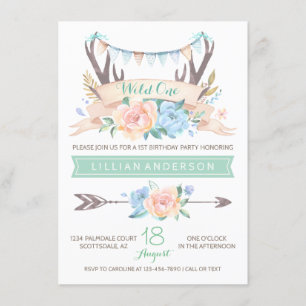 Cartes d'invitation pour le 1er anniversaire Triba