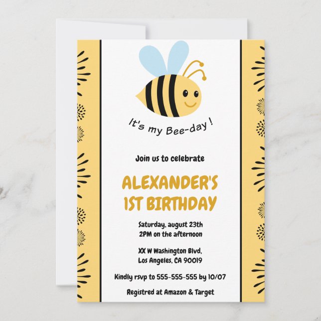 Cartes d'invitation pour le 1er jour de la ruche M (Devant)