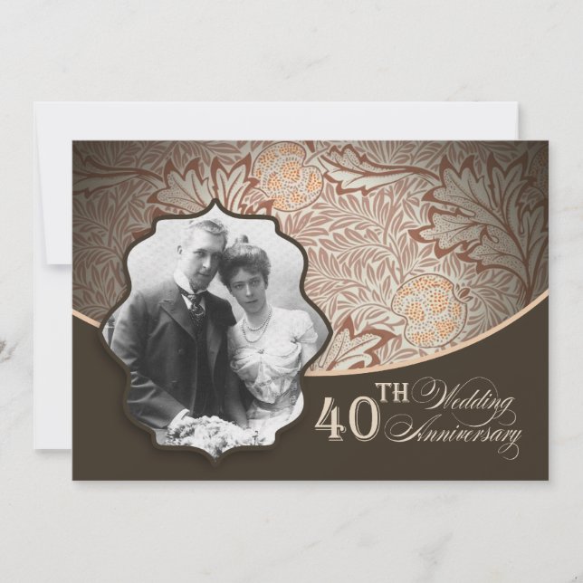 Cartes d'invitation pour le 40e anniversaire avec  (Devant)