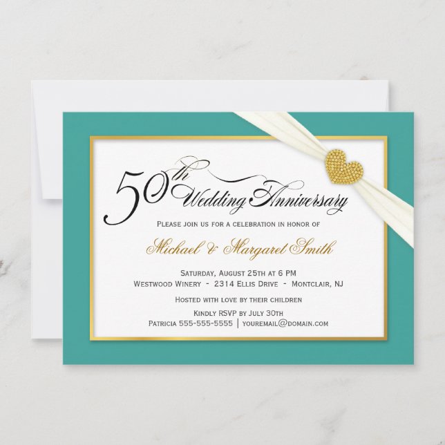 Cartes d'invitation pour le 50e anniversaire - Ble (Devant)