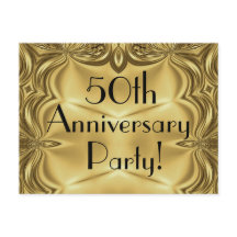 Cartes d'invitation pour le 50e anniversaire en or