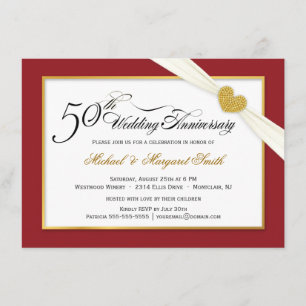 Cartes d'invitation pour le 50e anniversaire - Rou