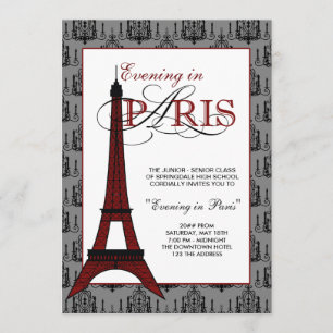 Cartes d'invitation pour le bal de promo à Paris