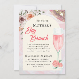 Cartes d'invitation pour le brunch de la fête des 