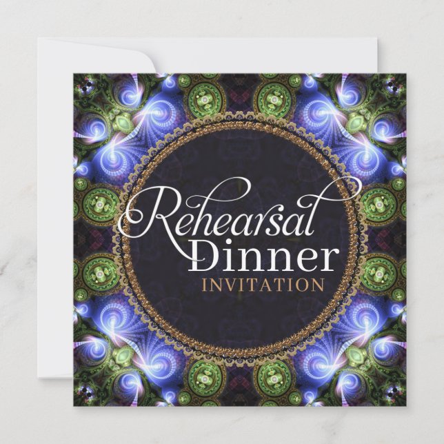 Cartes d'invitation pour le dîner de répétition de (Devant)