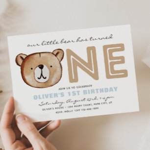 Cartes d'invitation pour le premier anniversaire d