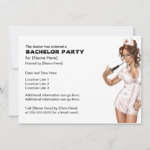 Cartes d'invitation pour l'enterrement de vie de g