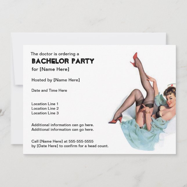 Cartes d'invitation pour l'enterrement de vie de g (Devant)
