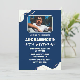 Cartes d'invitation pour les 12 ans garçon photo s