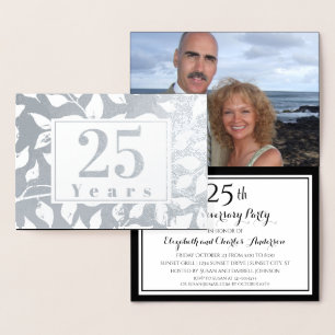 Cartes d'invitation pour les 25 ans de mariage en 