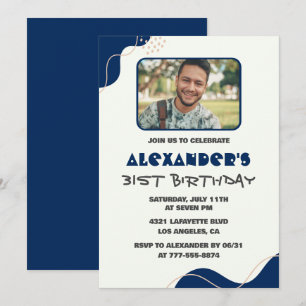 Cartes d'invitation pour les 31 ans Hommes Marine 