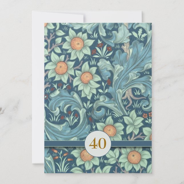 Cartes d'invitation pour les 40 ans de mariage (Devant)