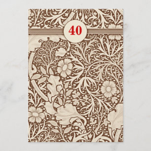 Cartes d'invitation pour les 40 ans de mariage