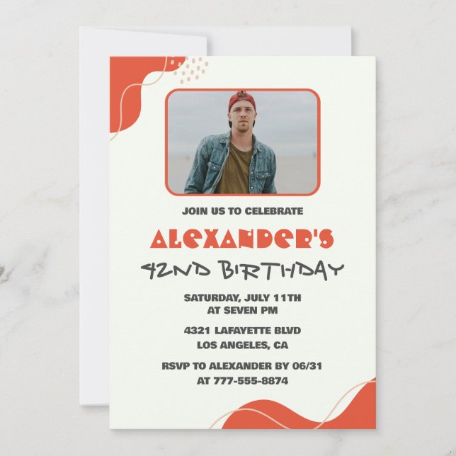 Cartes d'invitation pour les 42 ans de photographi (Devant)