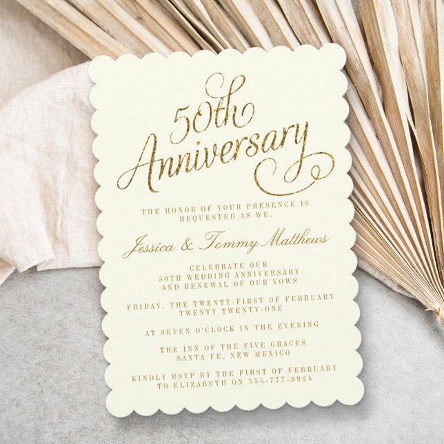 Cartes d'invitation pour les 50 ans de mariage (Créateur téléchargé)