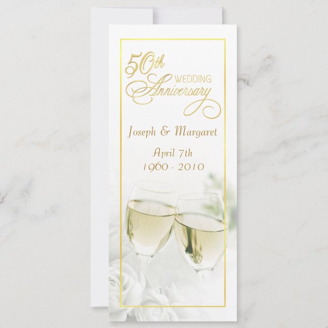 Cartes d'invitation pour les 50 ans de mariage - I (Devant)