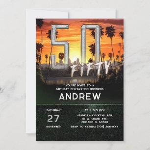 Cartes d'invitation pour les 50 ans d'hommes