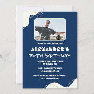 Cartes d'invitation pour les 50 ans Hommes Photo S