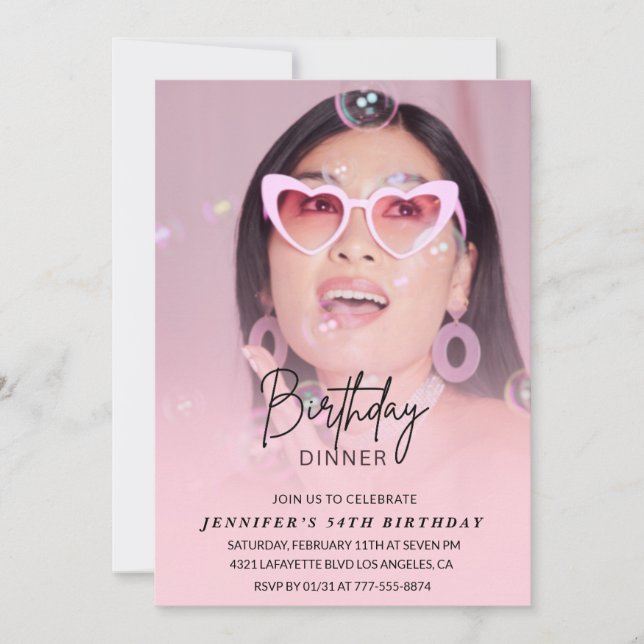 Cartes d'invitation pour les 54 ans dîner d'annive (Devant)